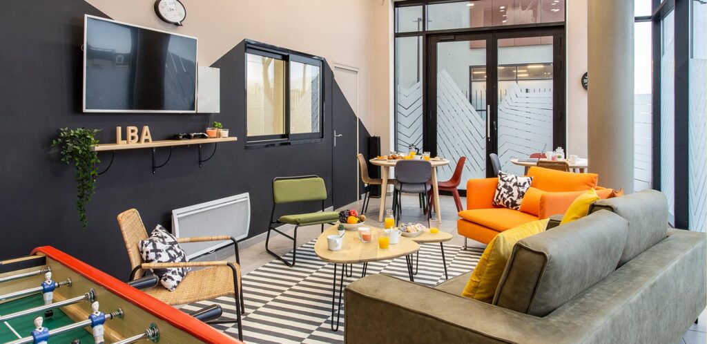 Salle de vie commune de notre résidence étudiante Campus In à Rouen
